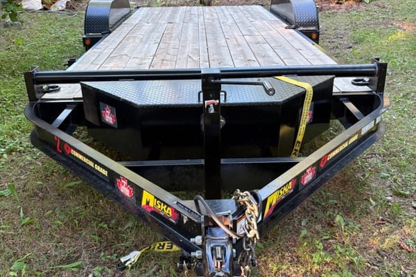 Trailer parked in yard