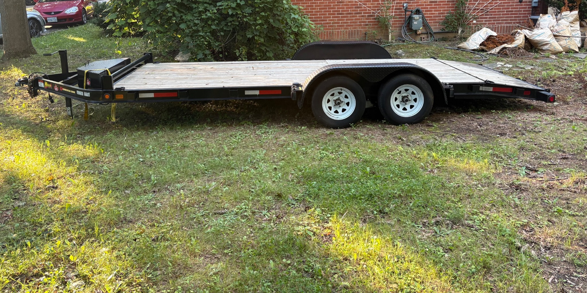 Black dual axle car hauler